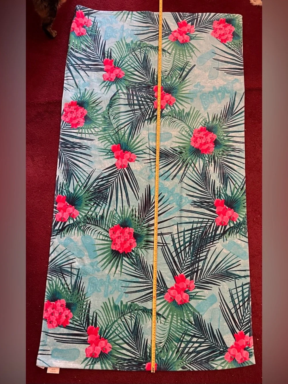 Betsey Johnson Tropical Floral Palm Beach Towel